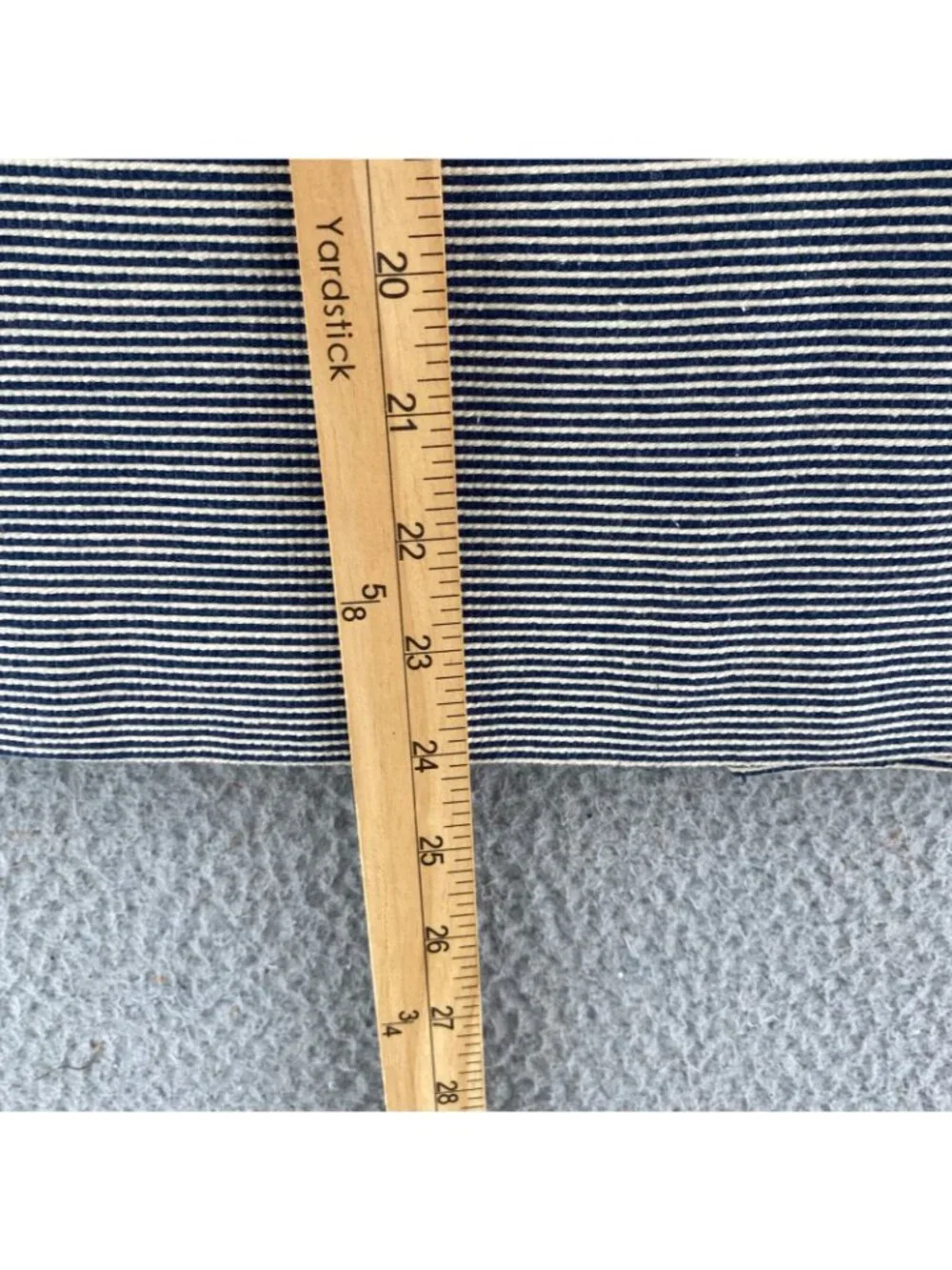 Talbots Skirt Womens 24W Plus Blue Striped Knee Length Pencil Straight Office